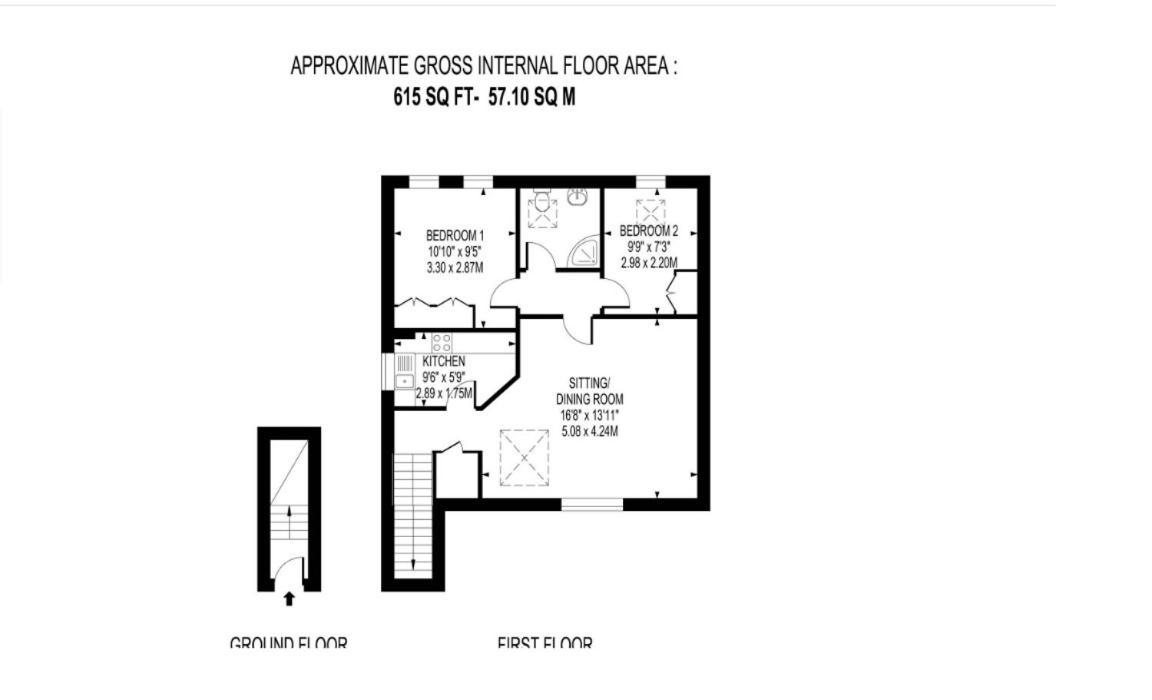 Weybridge - 2 Bed - Parking Apartment ภายนอก รูปภาพ
